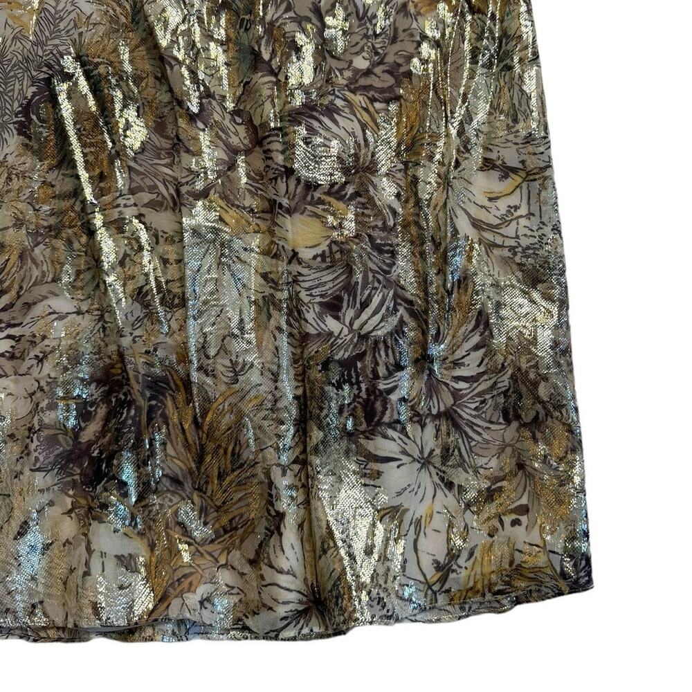 Haute Hippie Metallic Foil Gold Easy Silk Dress XS - Picture 7 of 7